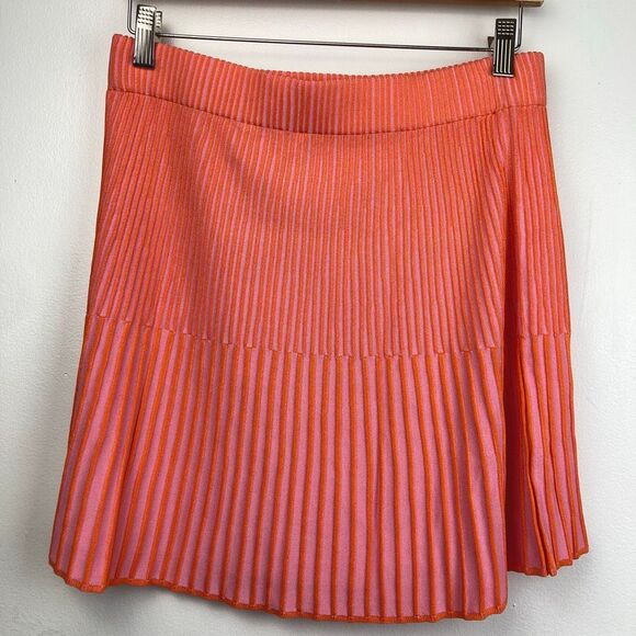 Solid & Striped NWT The Rosie Skirt in Carnation Pink Clementine Plaited sz M - Picture 6 of 9